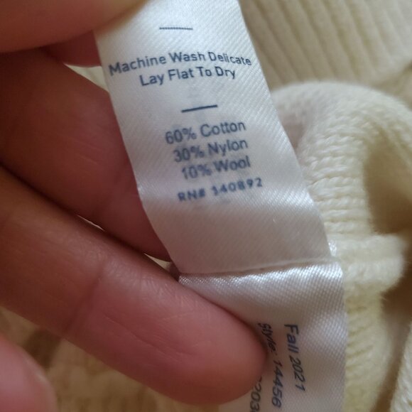Marine Layer Jada Crewneck womens sweater ivory sz Medium pullover knit new - Picture 10 of 16